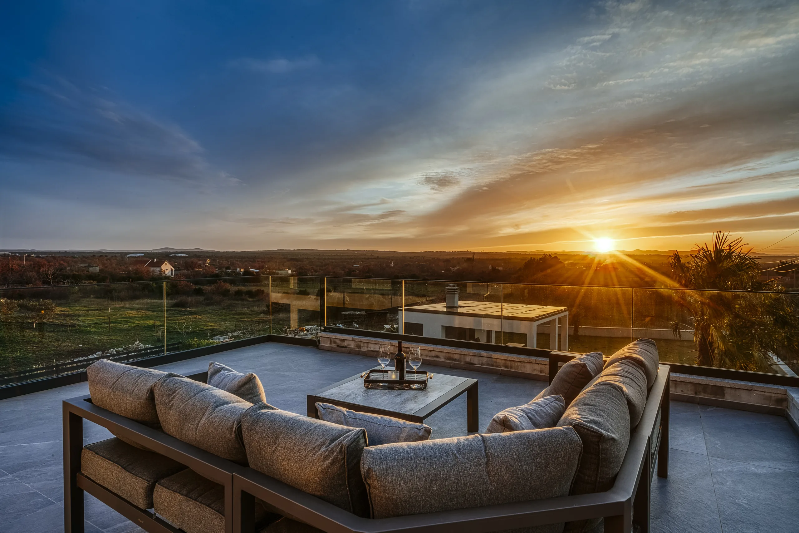 Sunset lounge at Villa Stressless